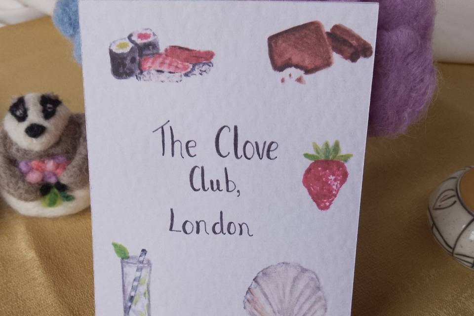 Table Name Card