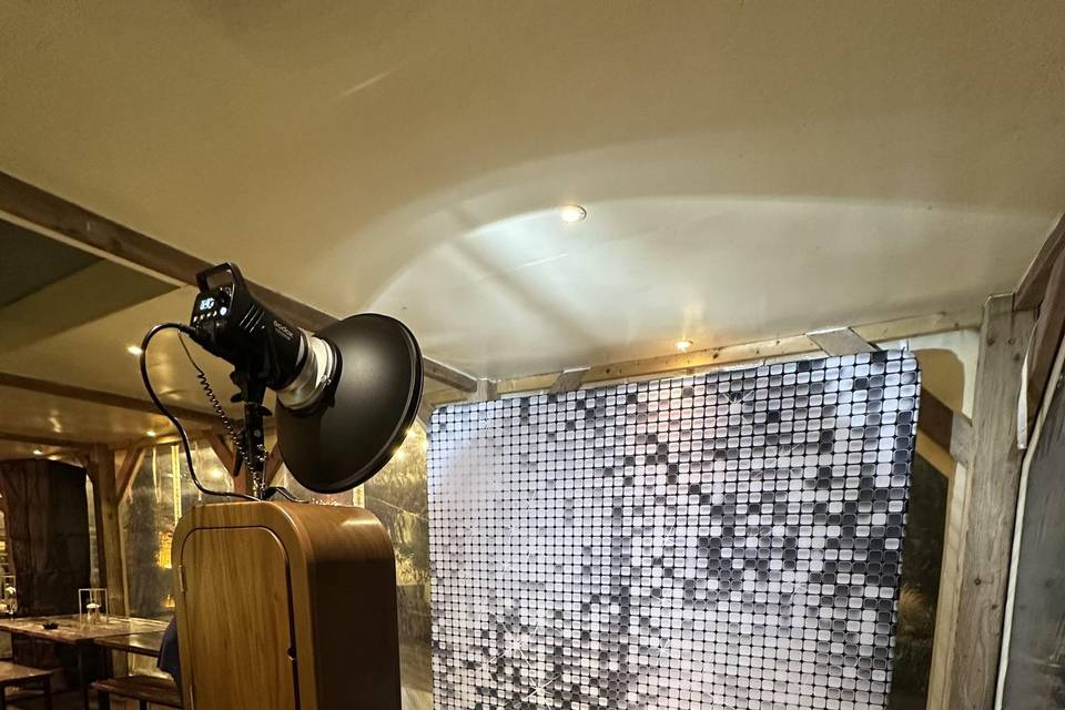 Silver sparkly backdrop