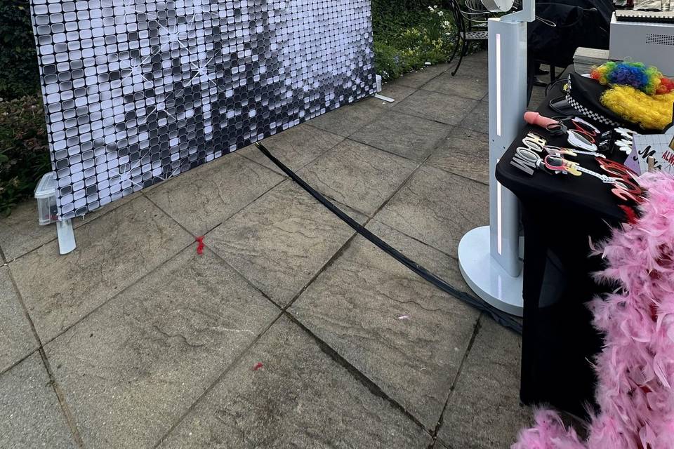 Silver sparkle backdrop