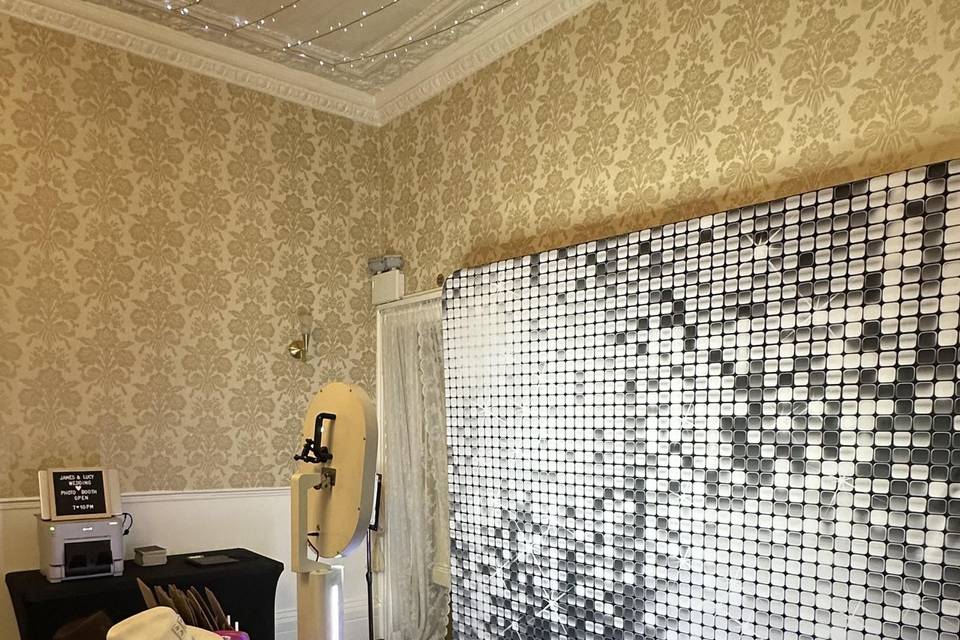 Silver sparkle backdrop