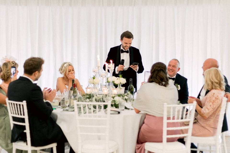 White chiavari chairs