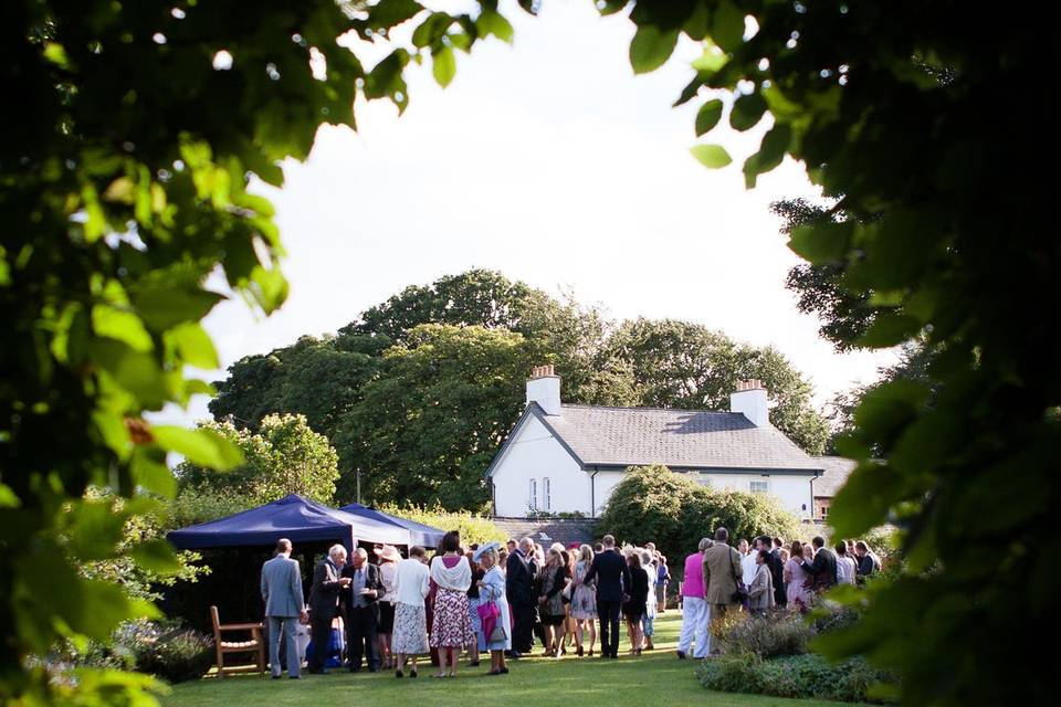 The main lawn at Monks Withecombe