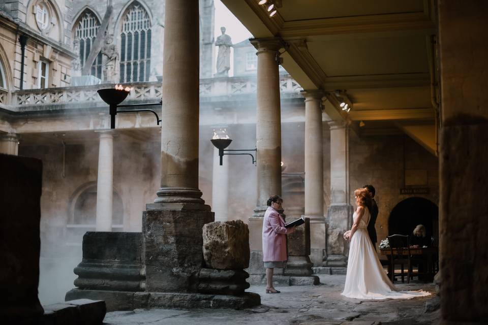 Roman Baths Sunrise Wedding