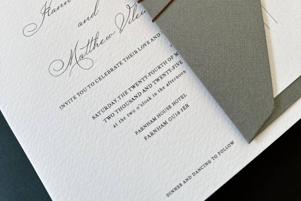 Invitation suit