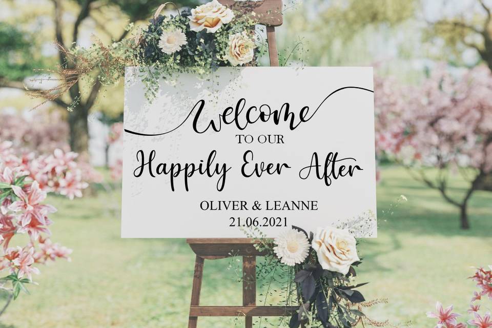 Happily ever after sign