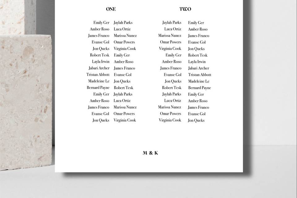 Table plan