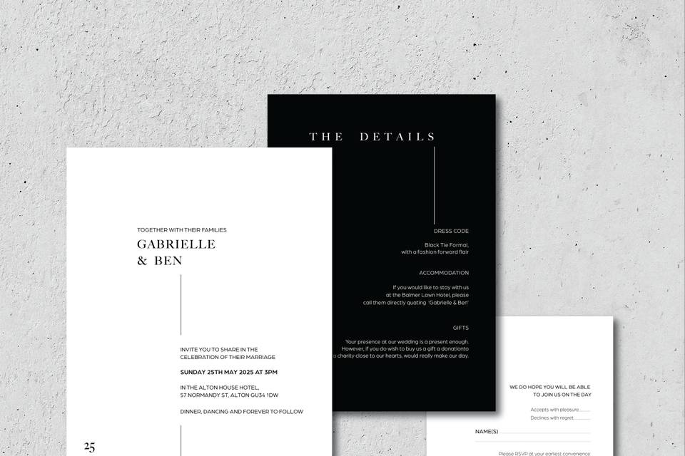 Invitation suit