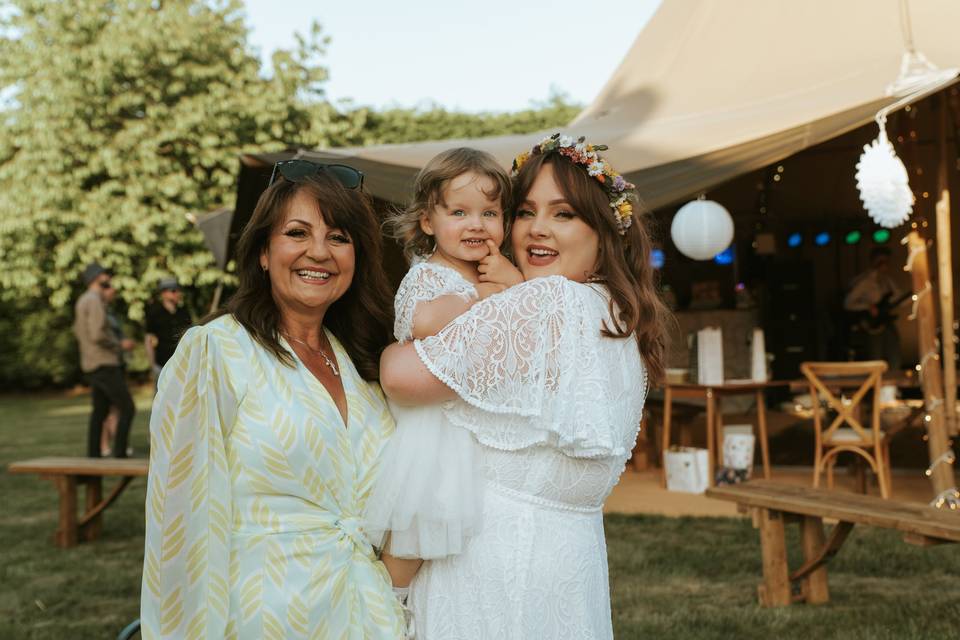 Cheeky portraits of three gens