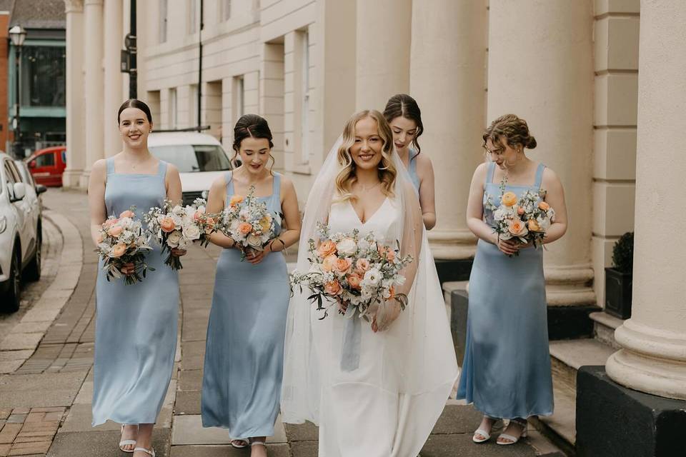 Bridesmaids textured buns