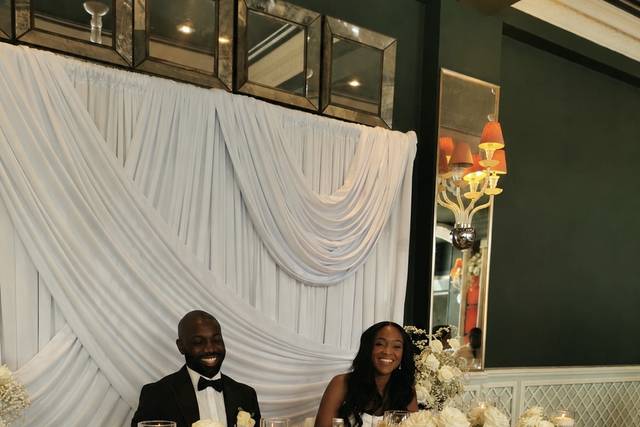 Sweetheart table styling