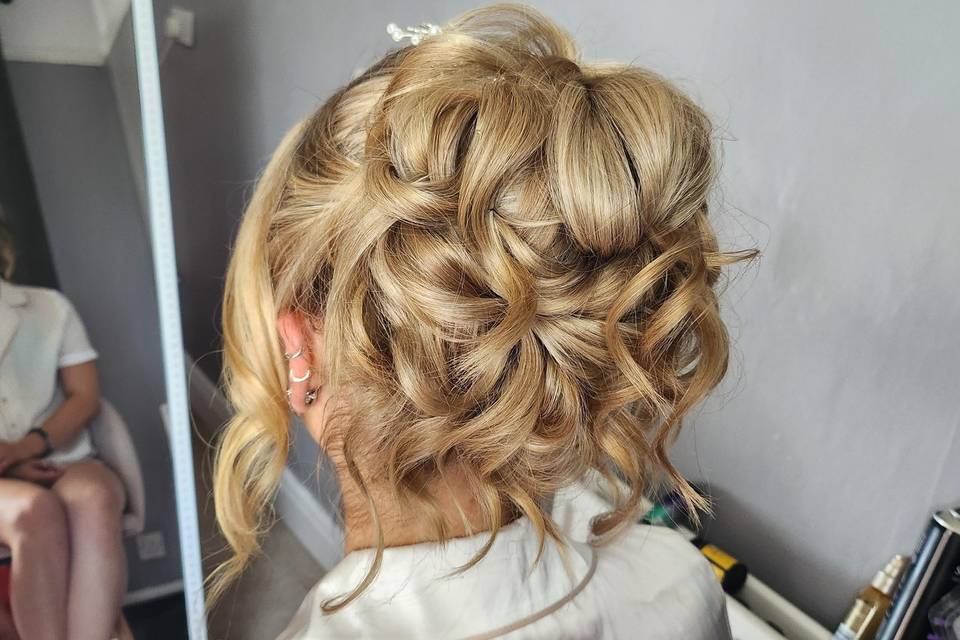 Curly updo