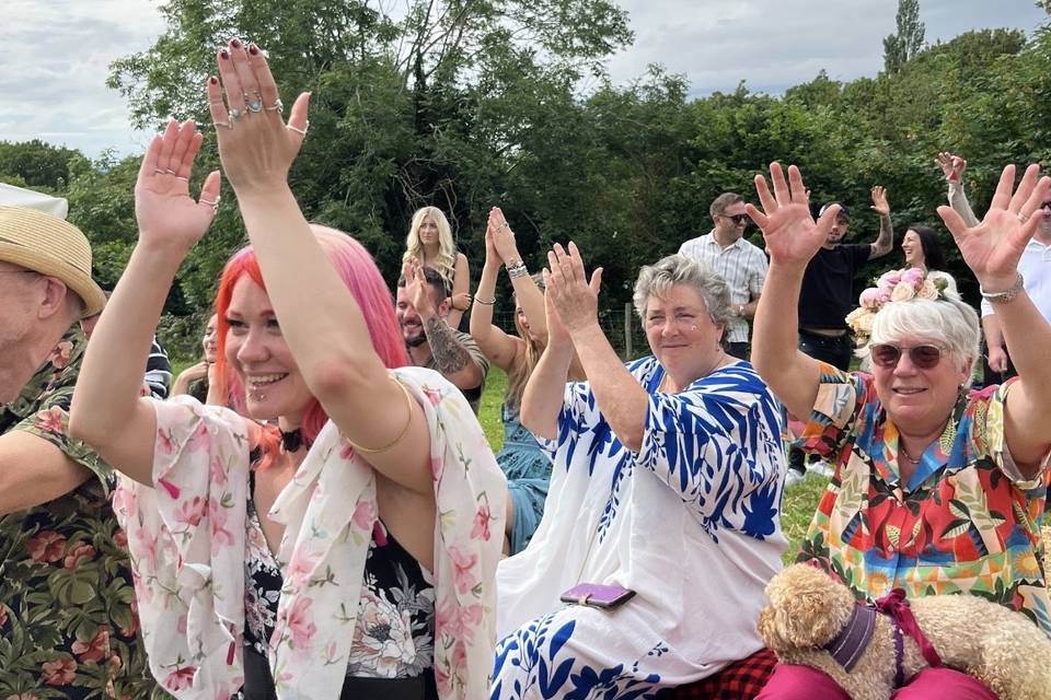Happy Wedding Guests