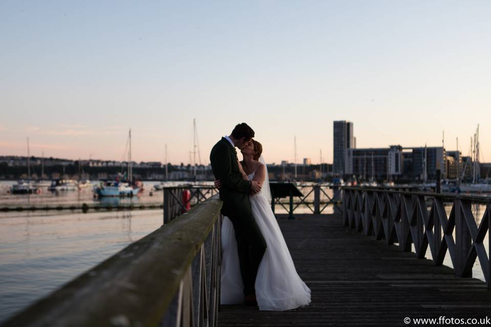 Romantic outdoor wedding photography