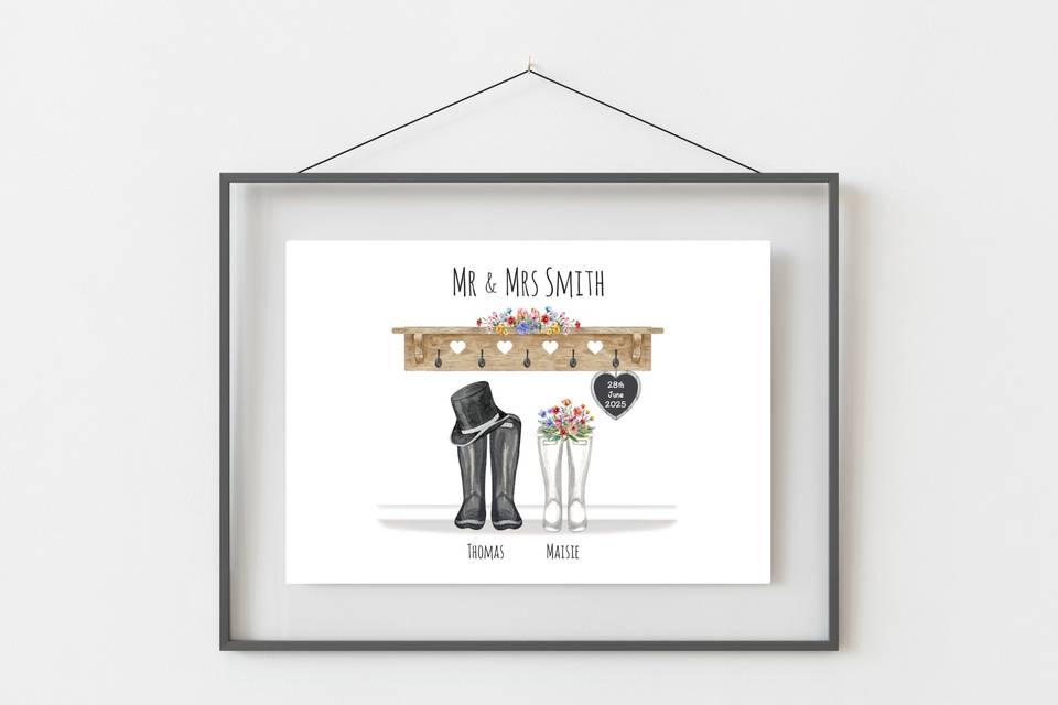 Personalised wedding Print