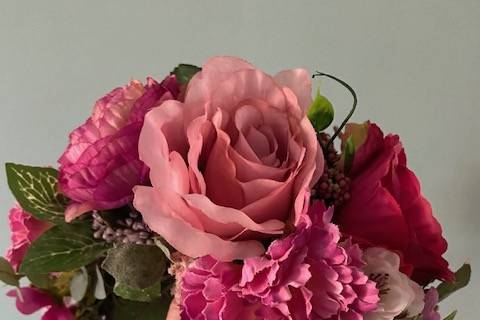 Hot pink floral headband