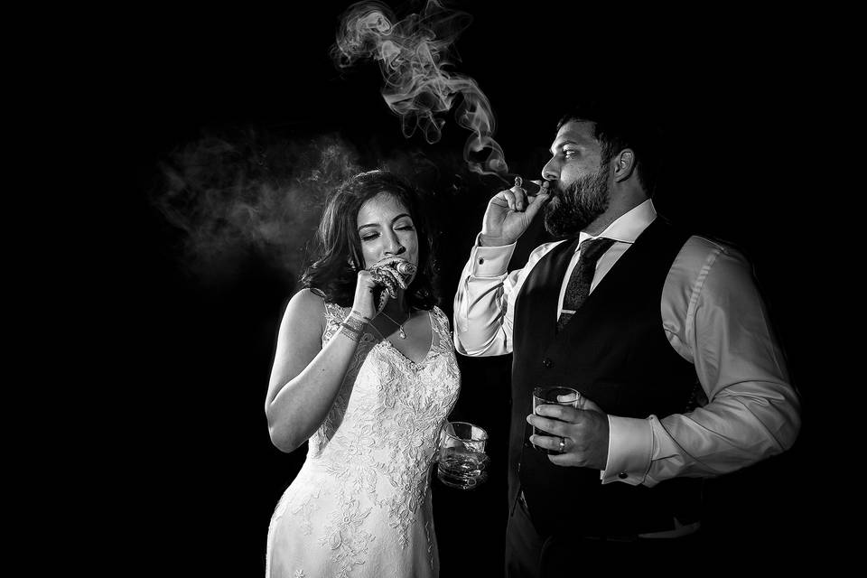 Couple and cigars