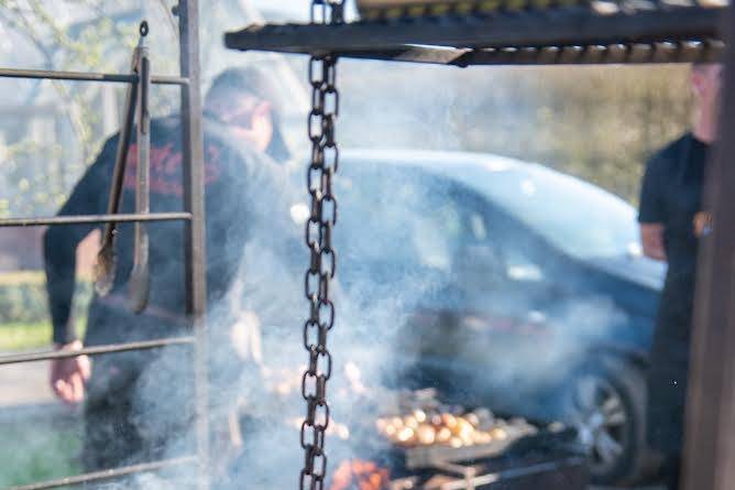 Fire grilled flank steak