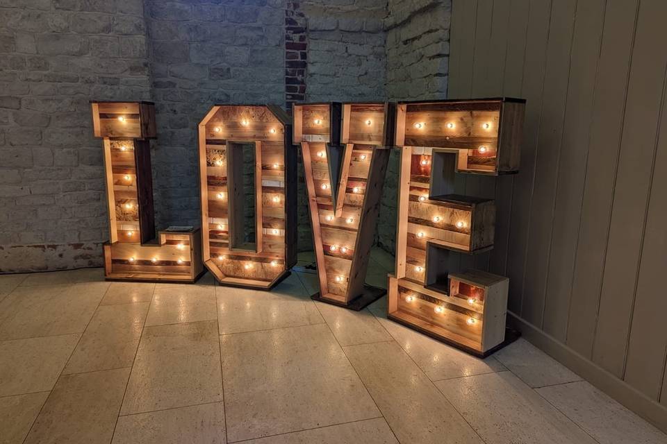 4ft Tall Rustic LOVE SIgn