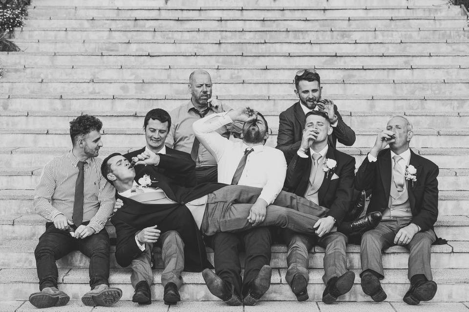 Black and White Wedding Photo