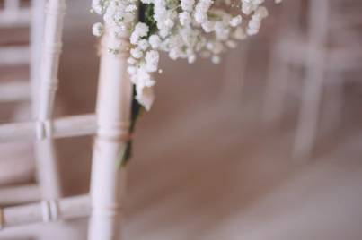 Floral decor on chair