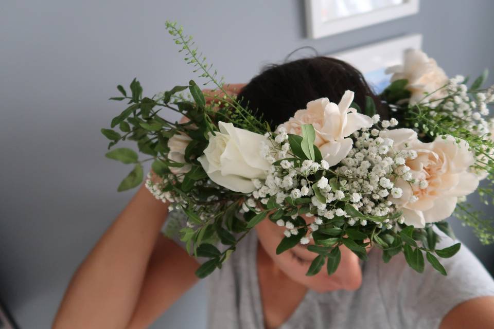 Bridal hair crown