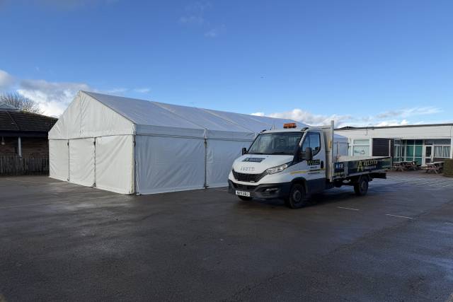 Marquee for swimming party
