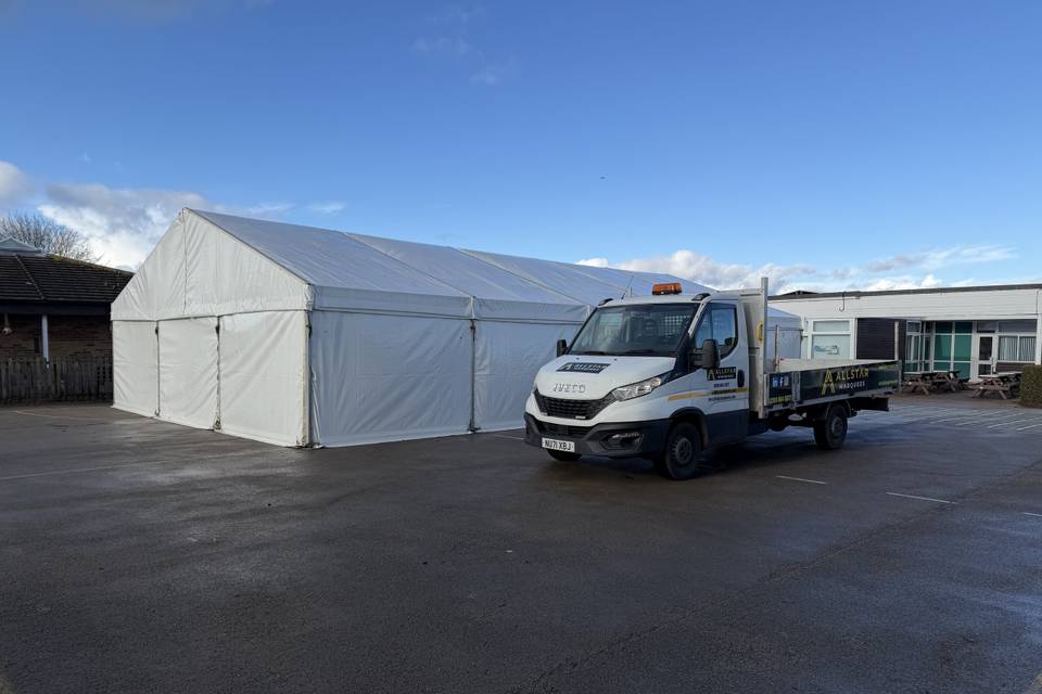 Marquee for swimming party