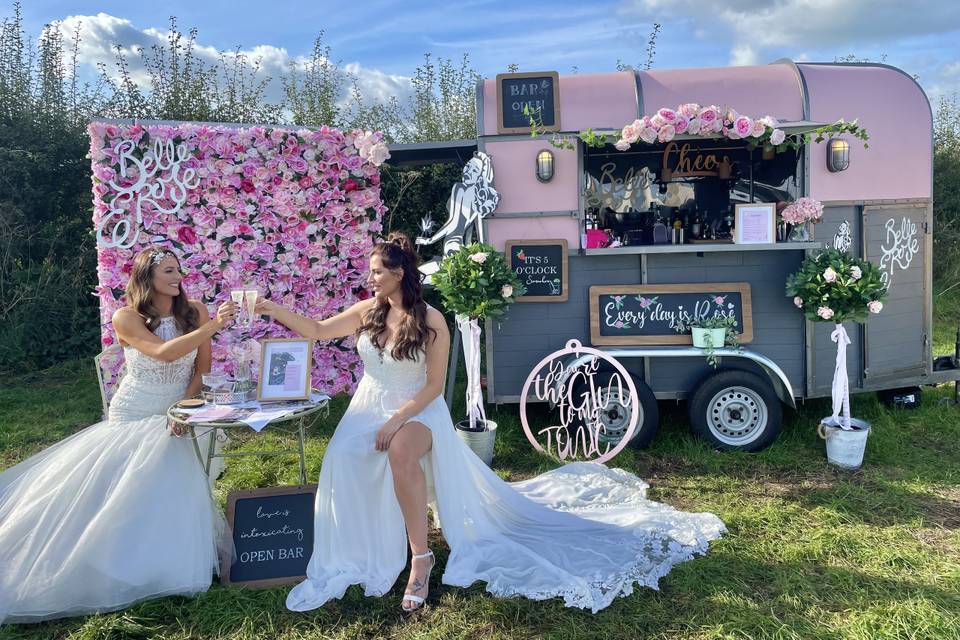 Belle and Rose: Mobile Bar and Rose Wall