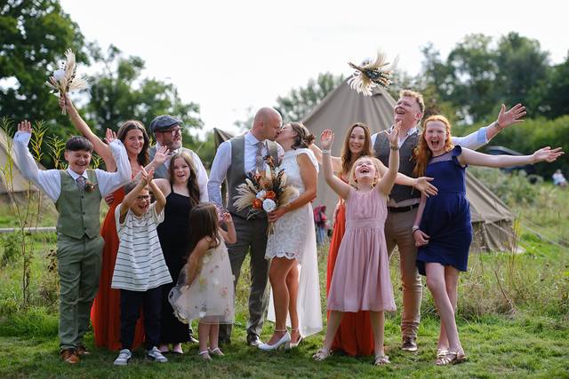 Family wedding group photo
