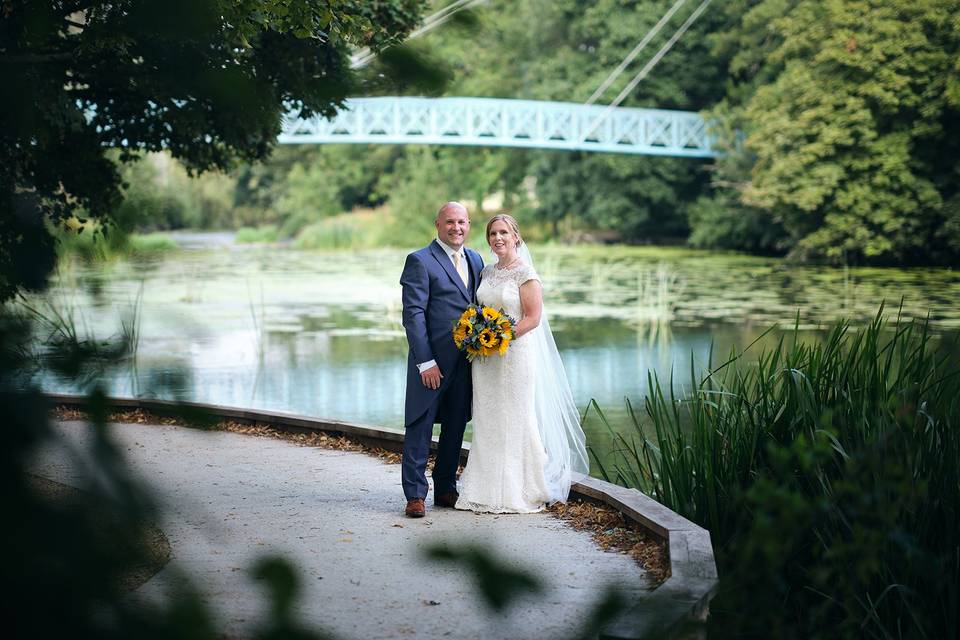 Bride and groom portrait