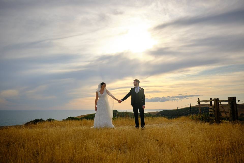 Dramatic couple portrait