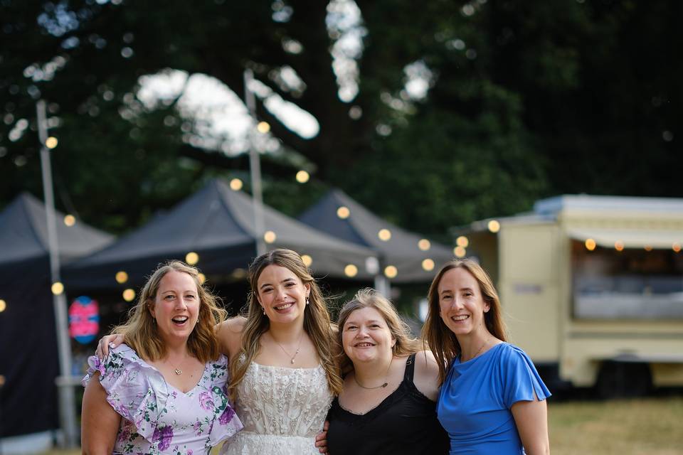 Bride and friends
