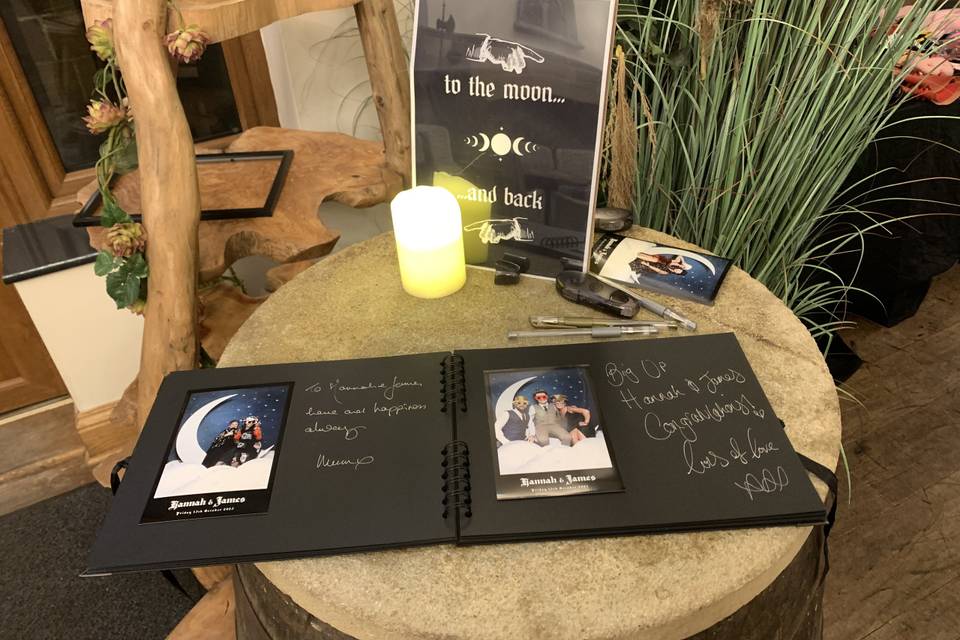 Goth wedding guestbook