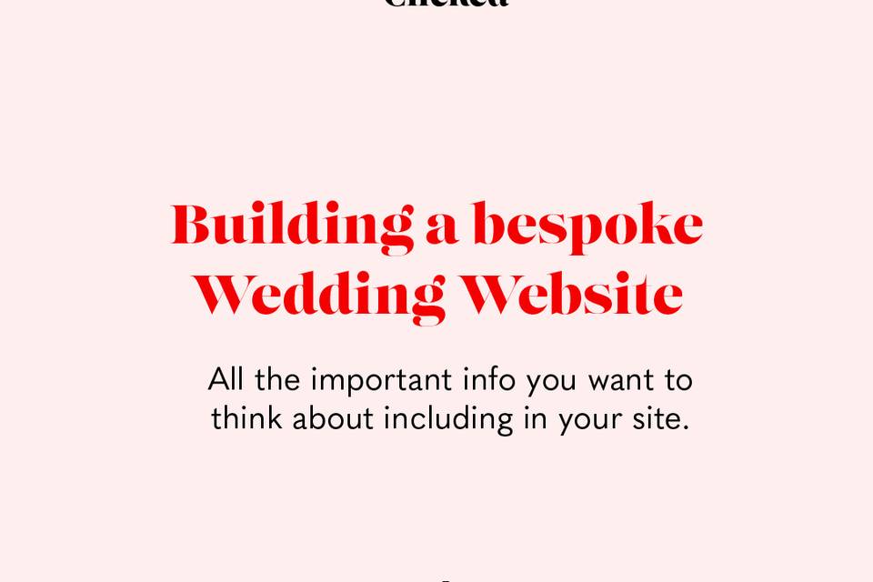 Building a bespoke wedding website