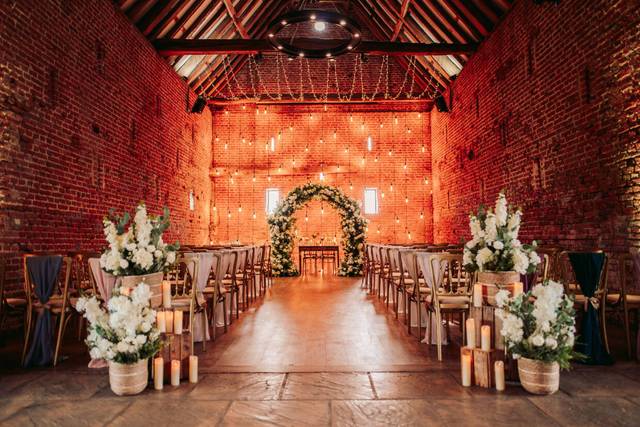 Ceremony set up inside