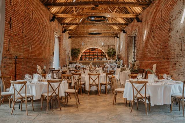 Barn wedding reception