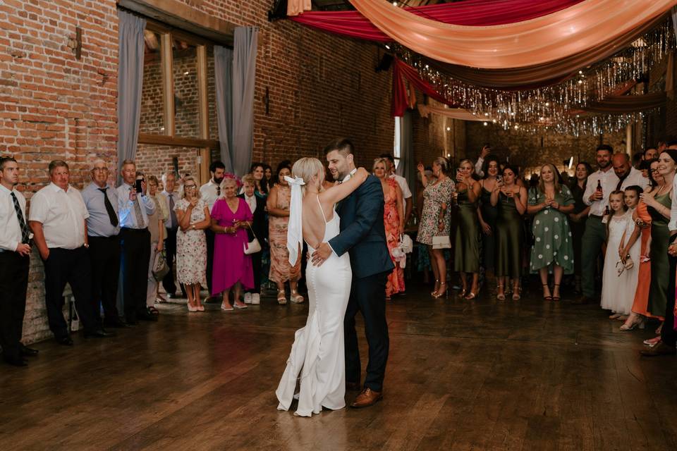 Dance floor at Copdock Hall