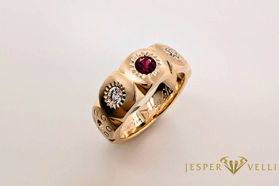 Bespoke Ruby & Diamond Ring