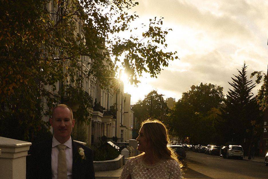 Walking into the sunset