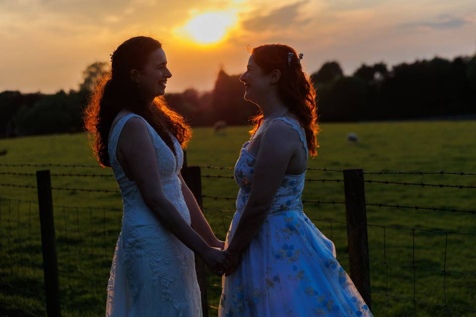 Sunset wedding