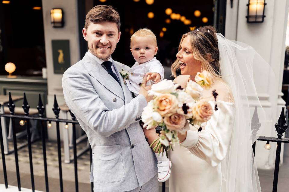 Bride, Groom & Baby