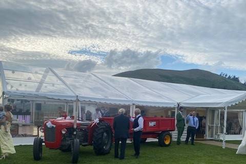 Vintage tractor outside