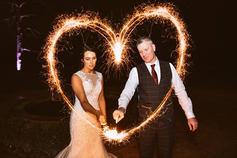 Sparkler heart