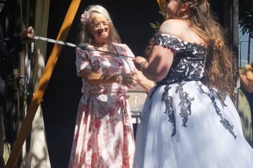 Tying the knot for Marie and R