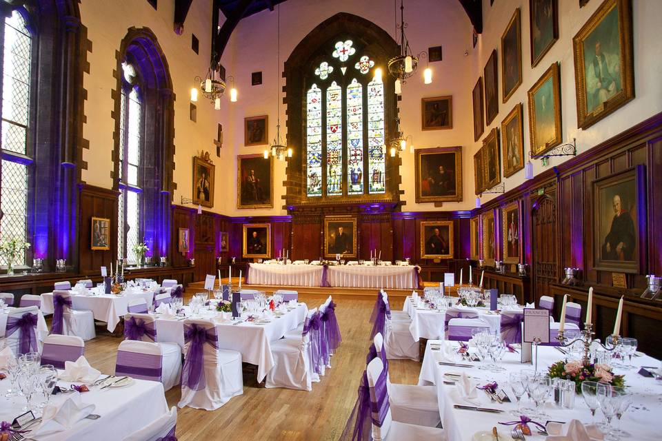 The Great Hall wedding reception