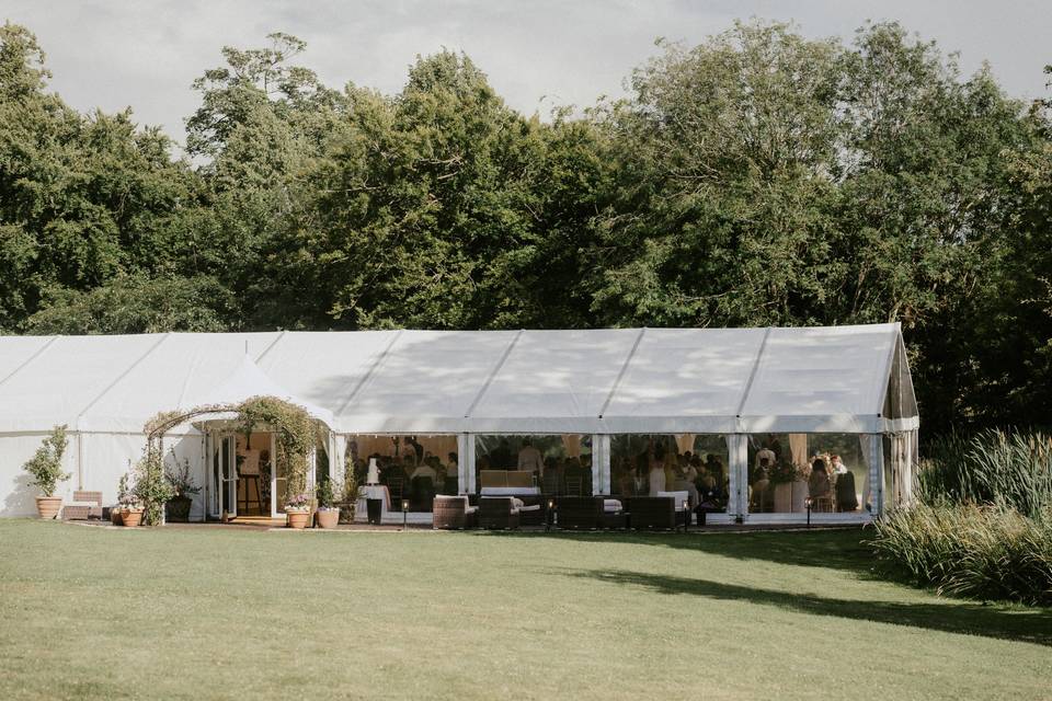 The riverside garden marquee