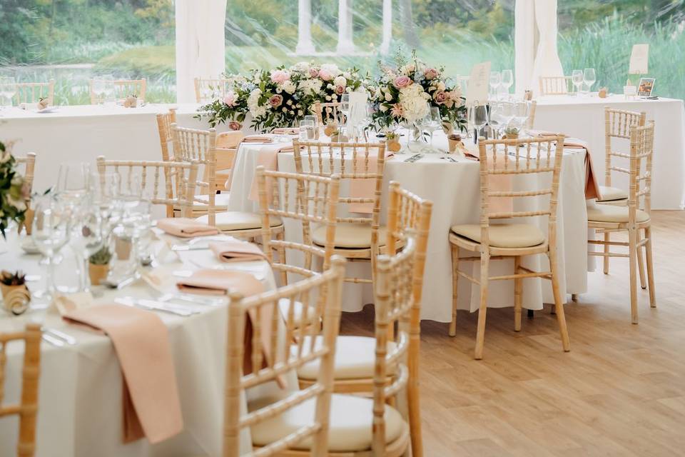 Riverside garden marquee