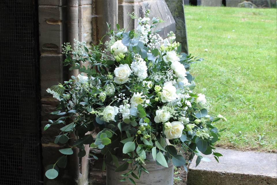 Rustic milk churn