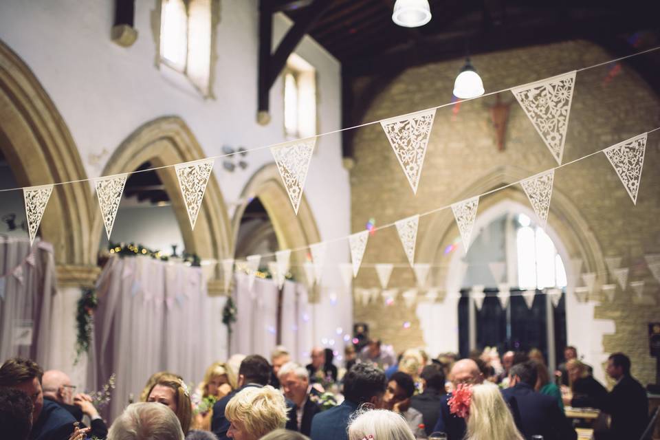 Bunting and guests