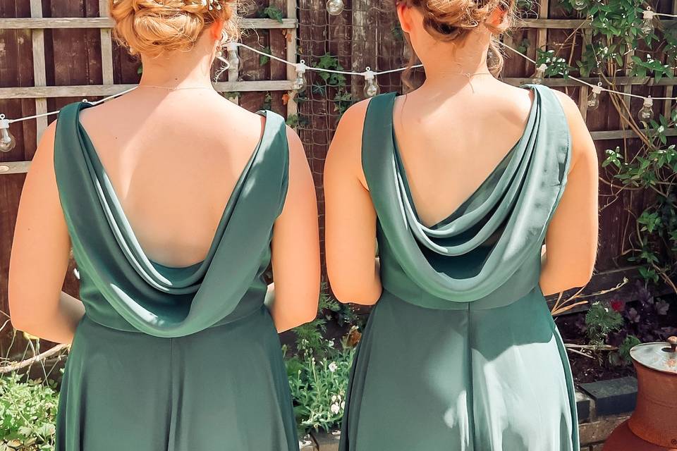 Bridesmaids hair updo